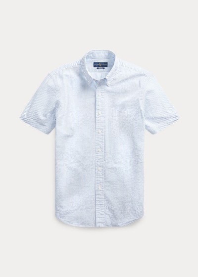 Men's Polo Ralph Lauren Classic Fit Seersucker Shirts | 950218ALB